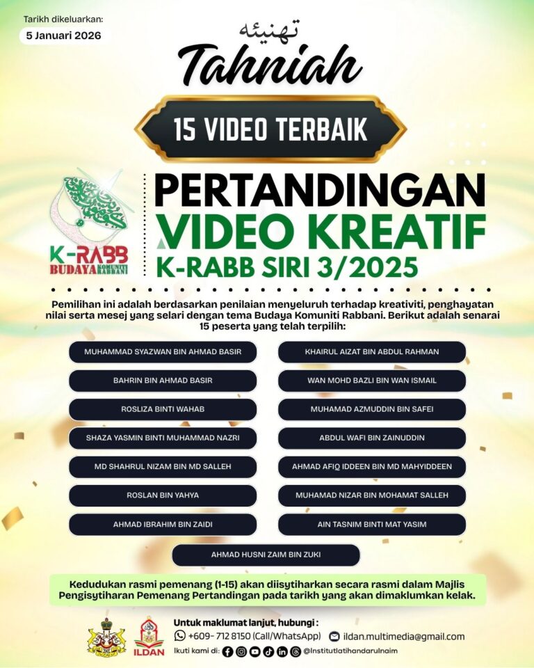 PEMENANG PERTANDINGAN VIDEO KREATIF K-RABB SIRI 3